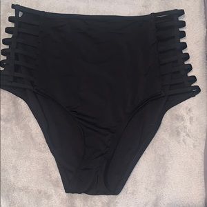 Shade & Shore High waisted black swim bottoms S